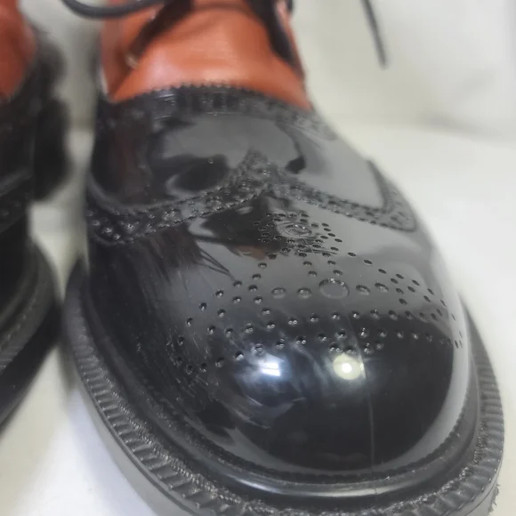 Vivienne Westwood Men's Lace Up Leather Brogue Rain Boots Size 7.5 (40 EU) - Picture 4 of 16